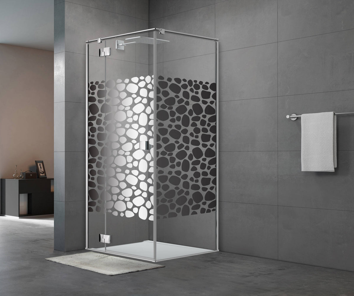 Square Clear Glass Right-Sided Shower Cabin