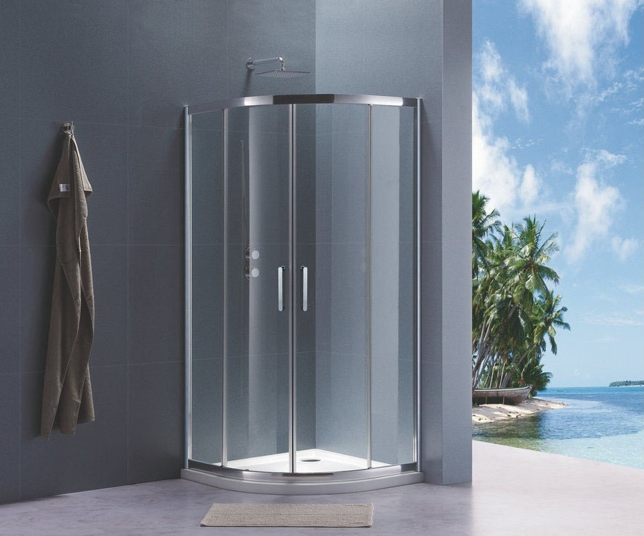 Clear Glass Cornered Shower Cabin (77cm)