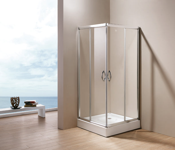 Clear Glass Corner Showerbox (90cm)