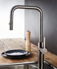 Luz Industrial Brass Kitchen Mixer