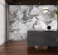 Snow Grains Navy Glossy