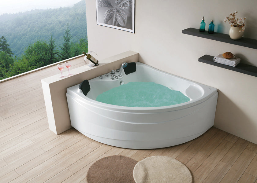 Corner White Jacuzzi