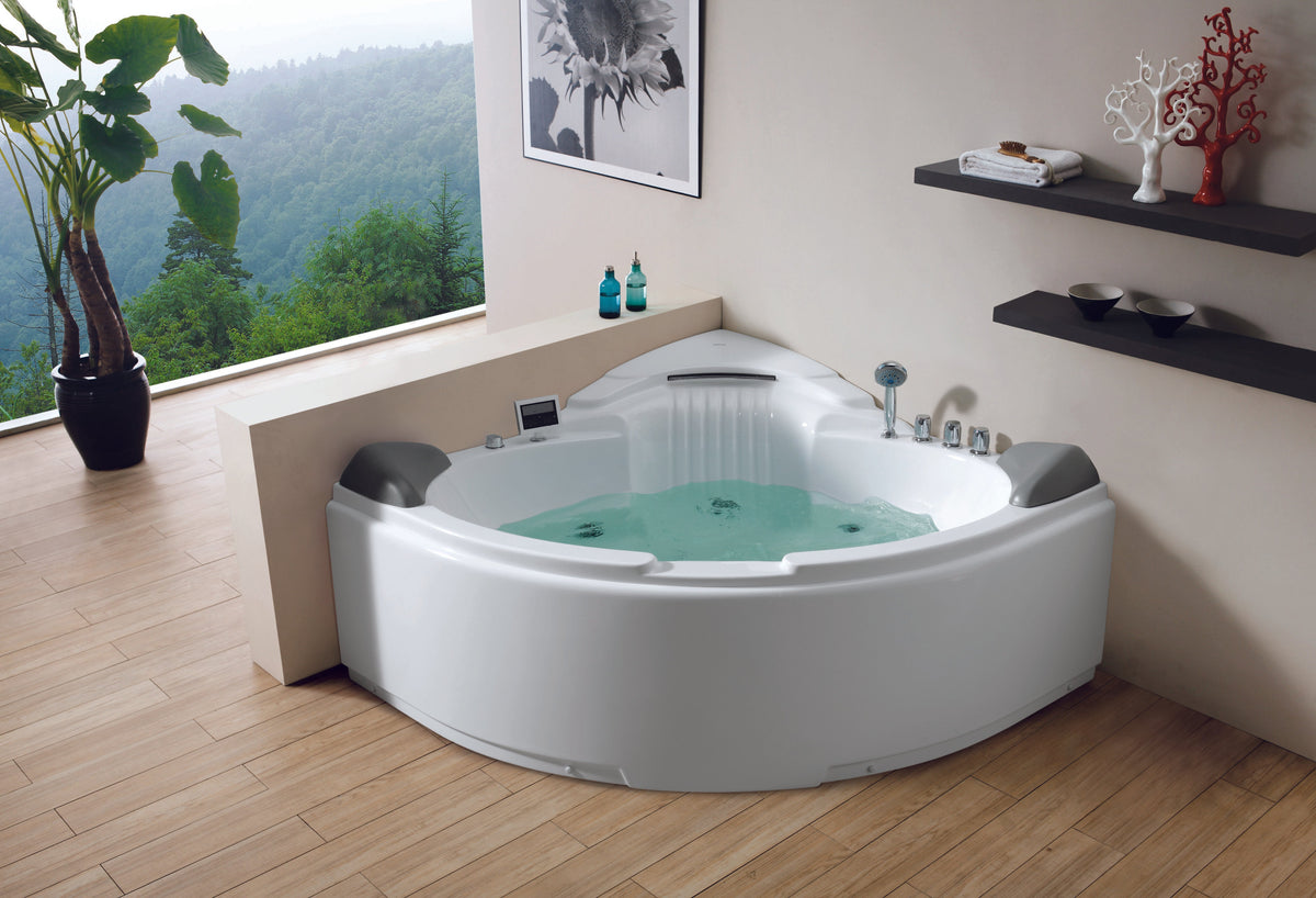 Corner White Jacuzzi