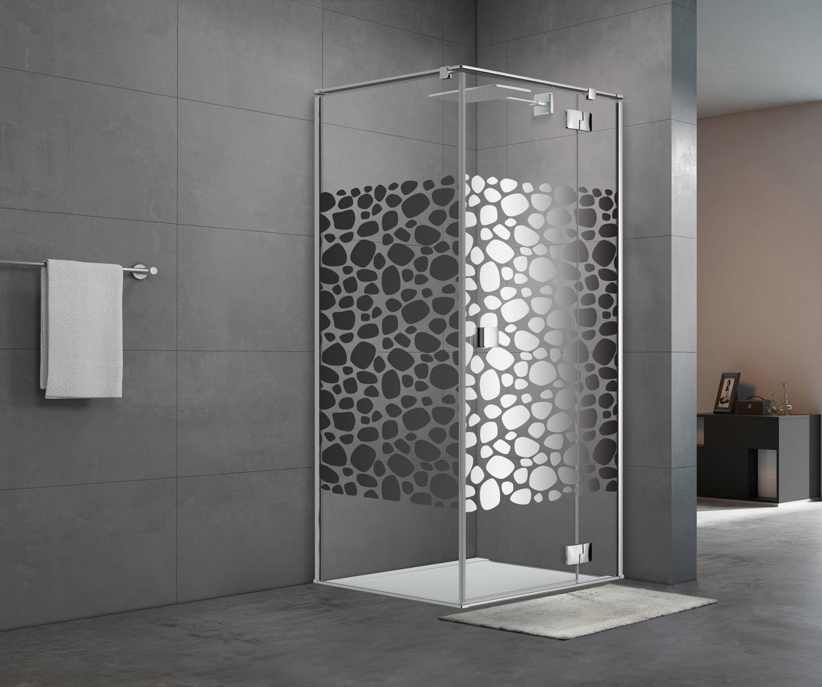 Square Clear Glass Left-Sided Shower Cabin