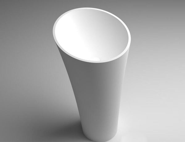 Curved Cylinder Free-Standing Basin