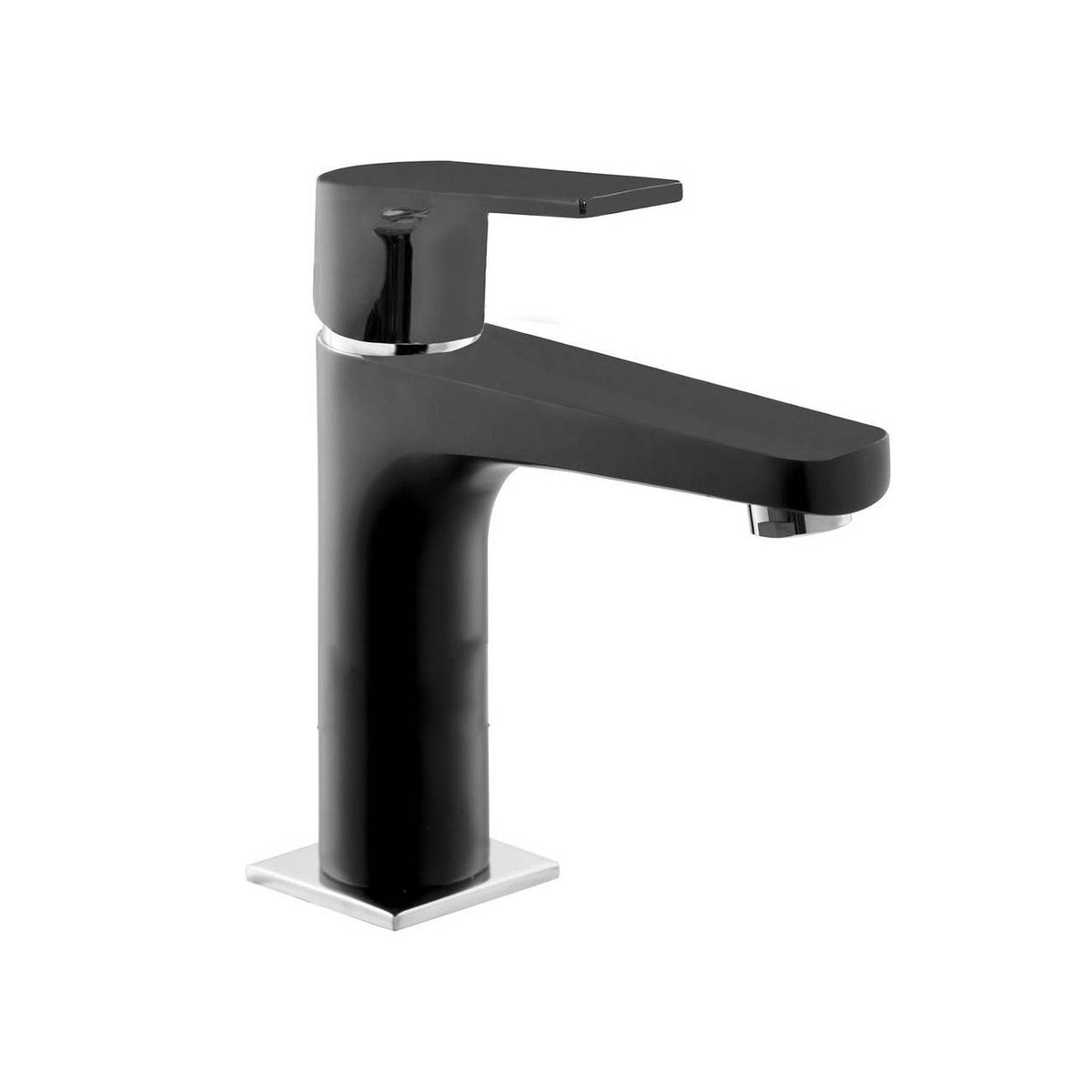 Azure Low-Neck Matt Black Basin Mixer