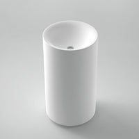 Cylinder White Free-Standing Basin