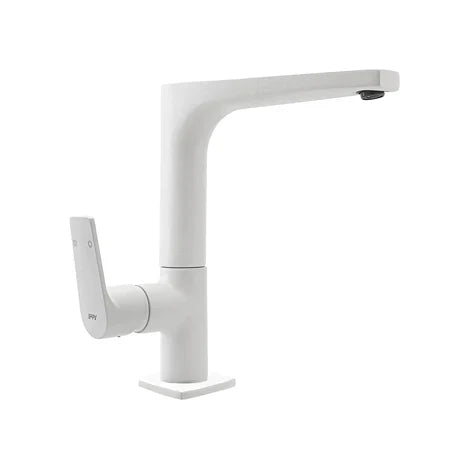 Azure White Kitchen Mixer Swivel Spout