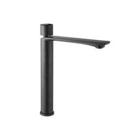 Halo High-Neck Matt Black Basin Mixer