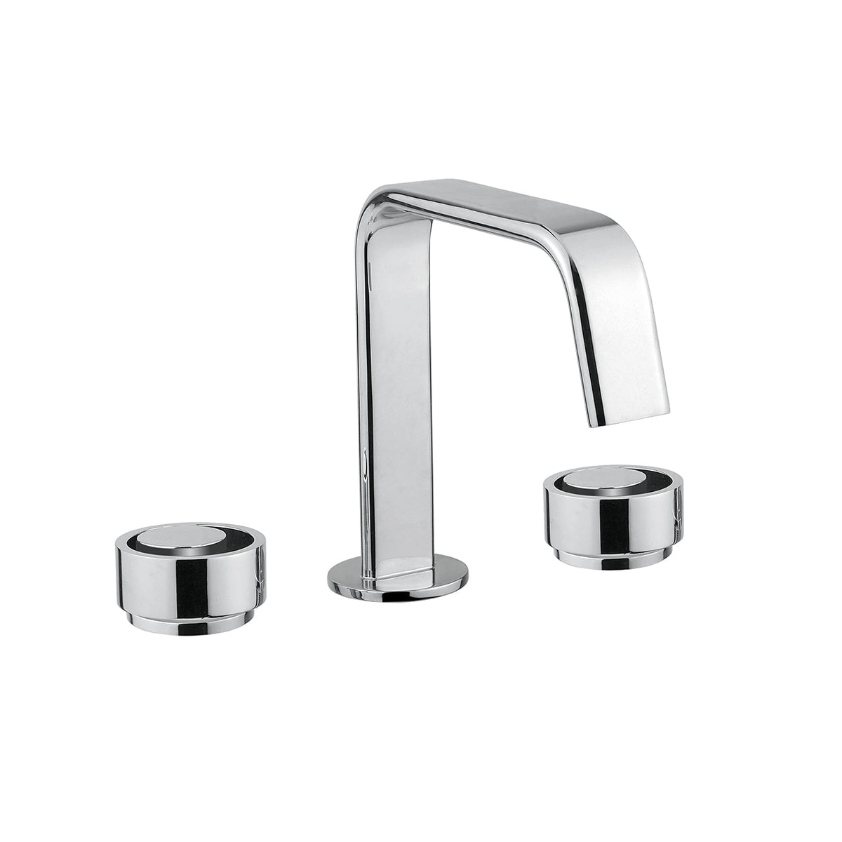 Halo Deck-Mounted Brushed Nickel Basin Mixer