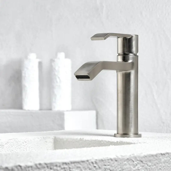 Stile Brushed Nickel Single Lever Basin Mixer