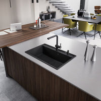 Maris Fragranite Matt Black Kitchen Sink