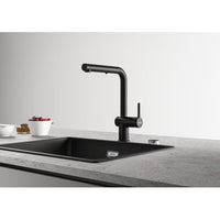 Active Pull-Out Matt Black Kitchen Mixer