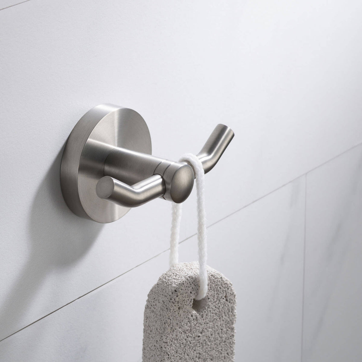 Eternity Brushed Nickel Double Hook