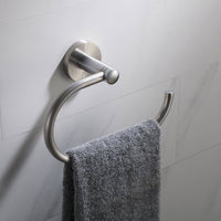 Eternity Brushed Nickel Towel Ring